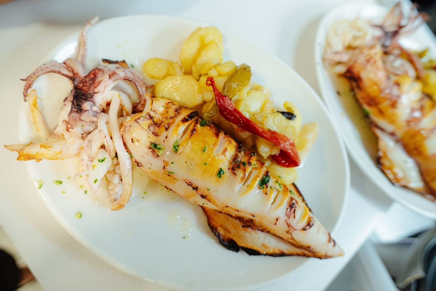 Calamar a la brasa de La Victoria