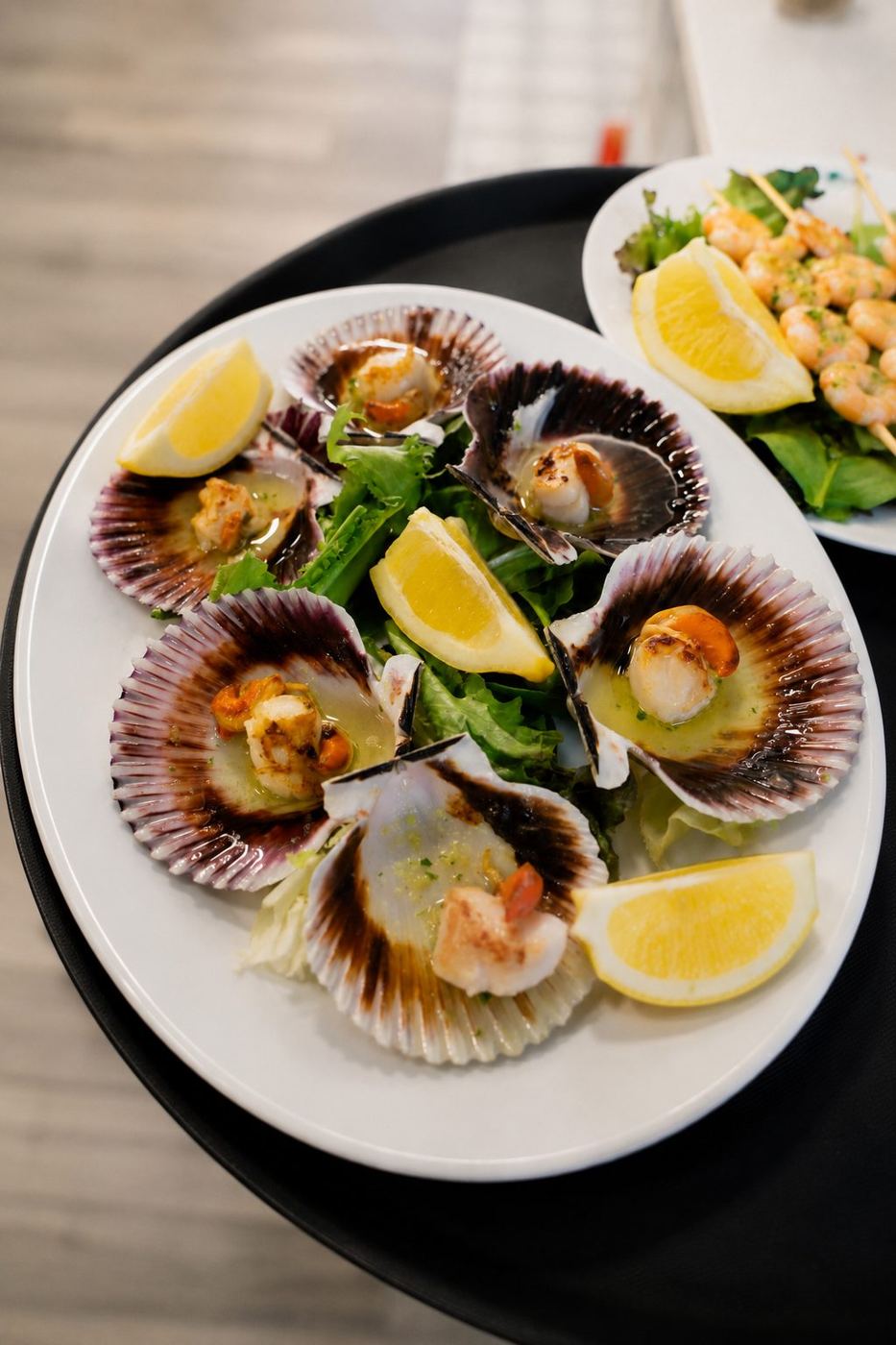 Vieiras a la plancha con limón