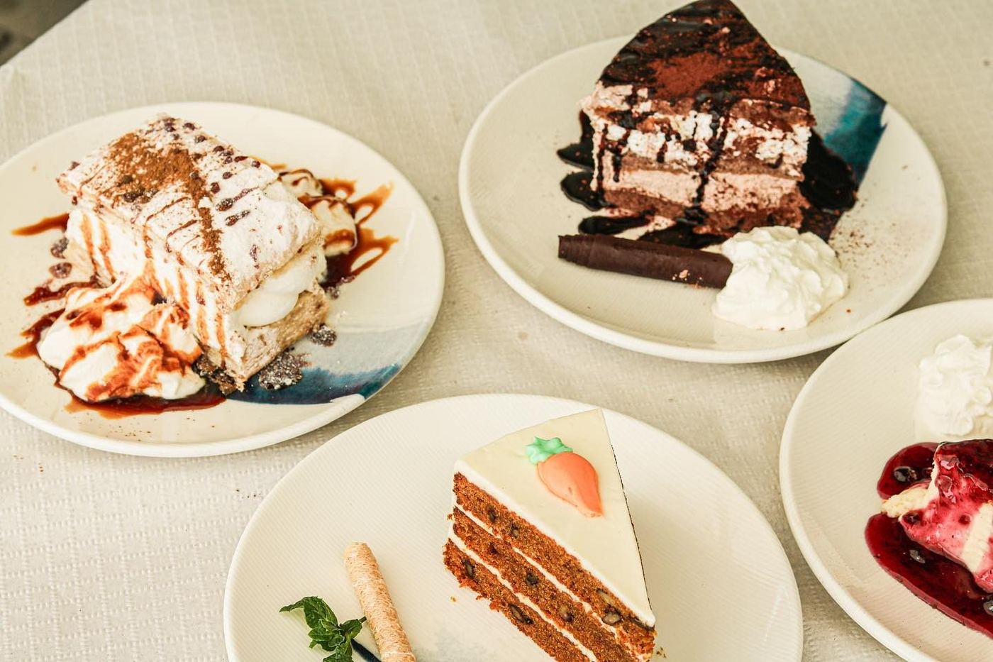 Selección de postres caseros de La Victoria